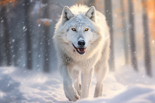 wolf in natural environment