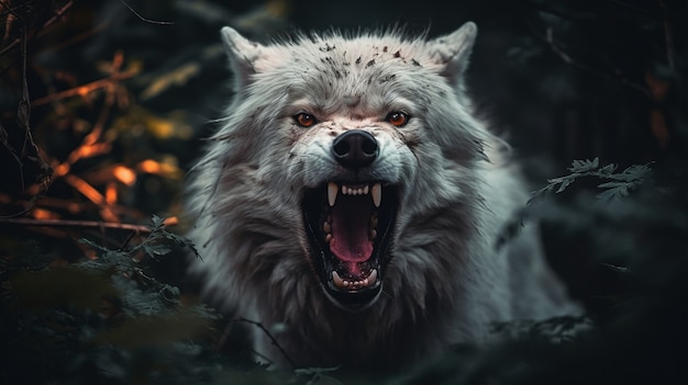 자연 환경의 늑대
