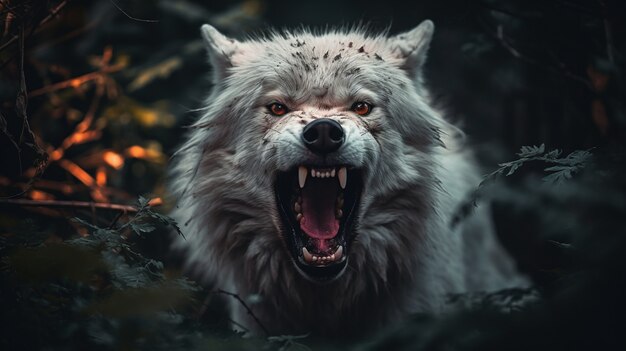 wolf in natural environment