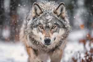 Free photo wolf in natural environment