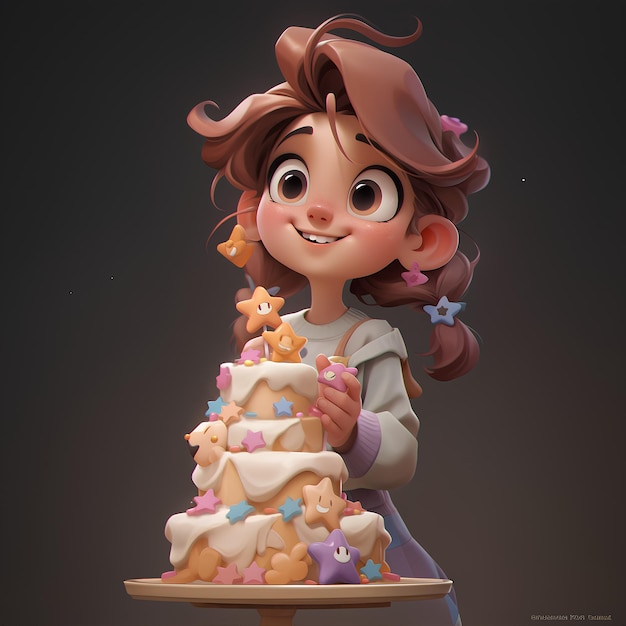 woman and cake