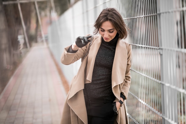 Woman in coat