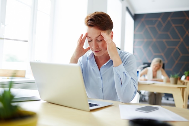 Woman concentrating