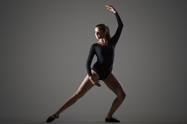 Woman dancing in studio