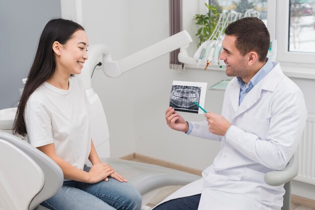 Woman at the dentist