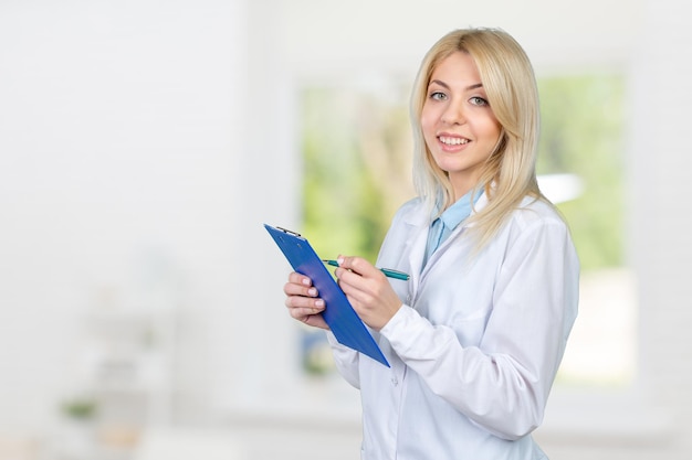 Woman doctor standing