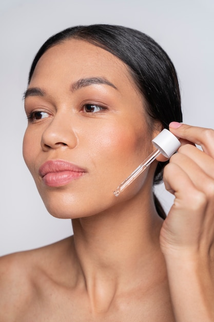 Woman doing beauty and care treatments