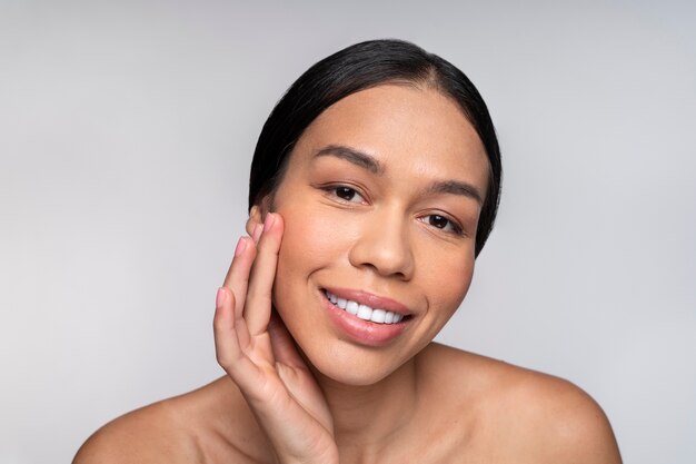 Woman doing beauty and care treatments