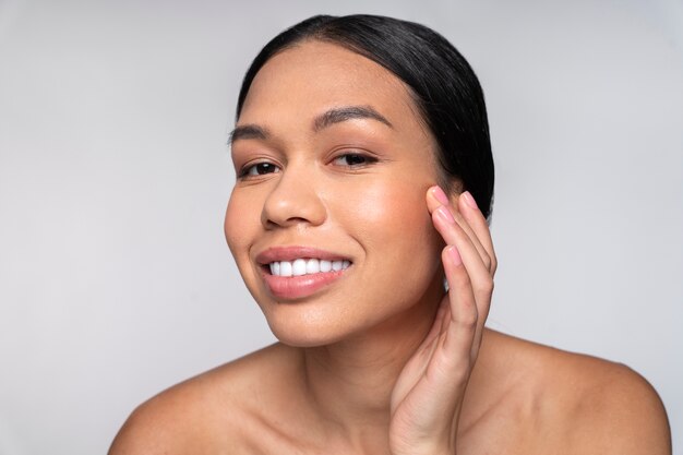 Woman doing beauty and care treatments