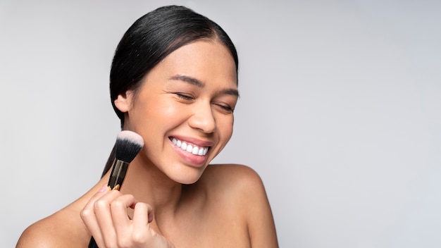 Woman doing beauty and care treatments