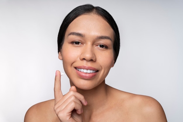 Woman doing beauty and care treatments