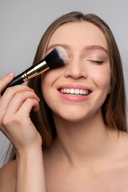 Woman doing beauty and care treatments