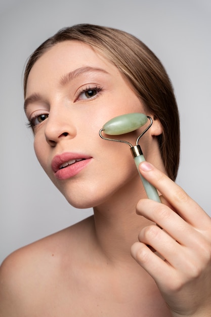 Woman doing beauty and care treatments