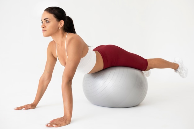 Woman doing a fitness exercise