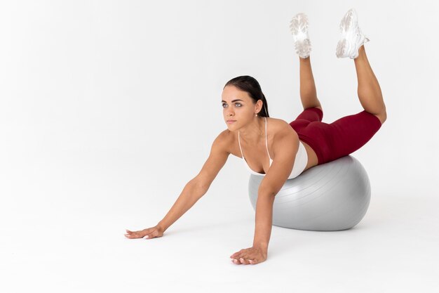 Woman doing a fitness exercise