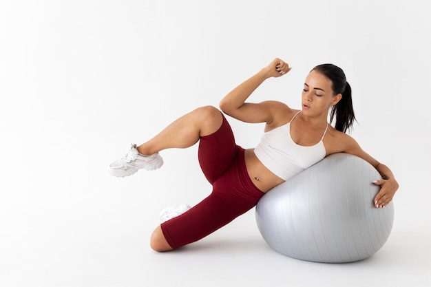 Woman doing a fitness exercise