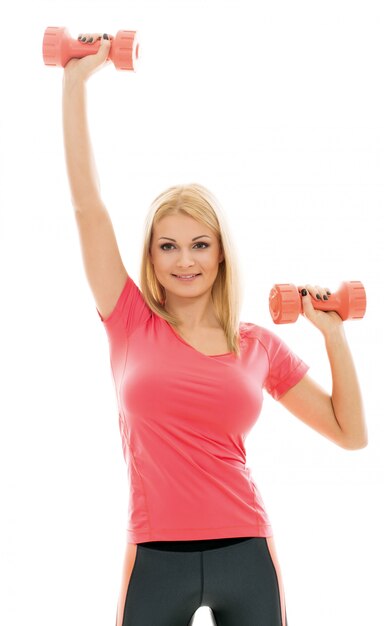 Woman doing sport exercises