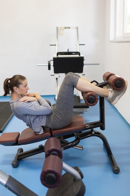 Woman doing sport exercises