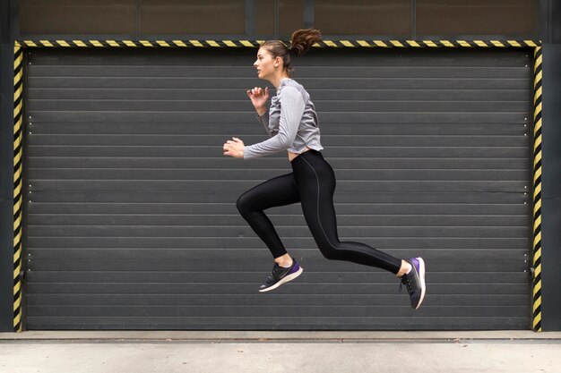 Woman doing sport exercises