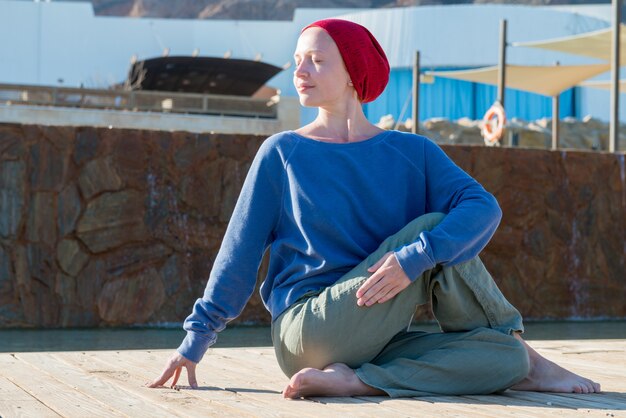 Woman doing yoga