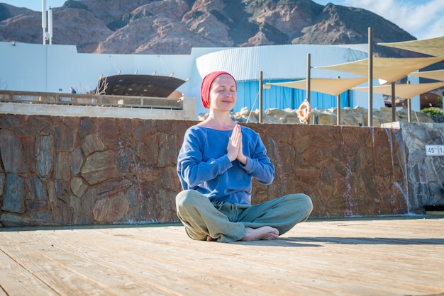 Woman doing yoga