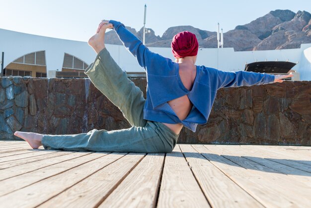 Woman doing yoga