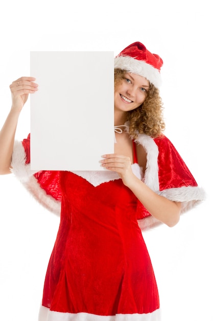 Женщина в костюме Санта