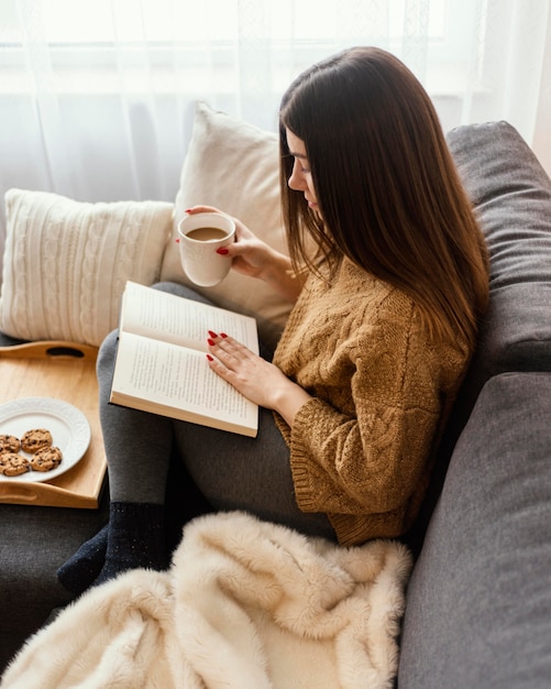 Woman drinking tea