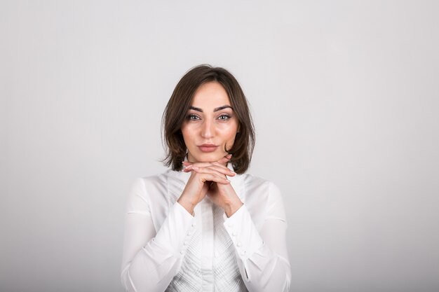 Woman emotions in studio