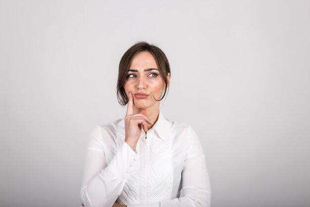 Woman emotions in studio