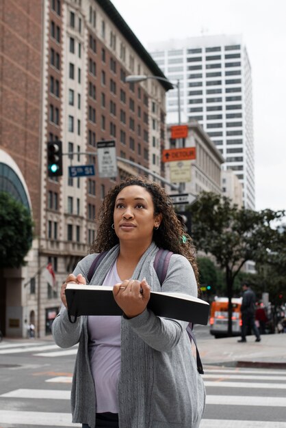 Woman enjoying her exterior hobbies