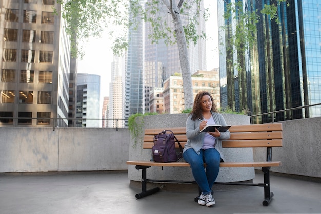 Woman enjoying her exterior hobbies