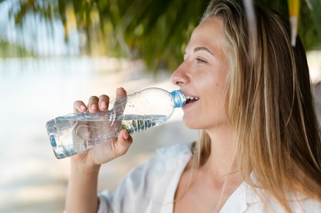 Woman enjoying their sunny holiday