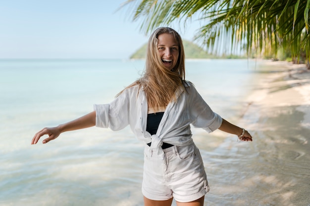 Woman enjoying their sunny holiday