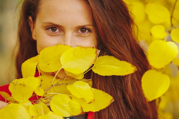 Concetto di espressione del volto di donna