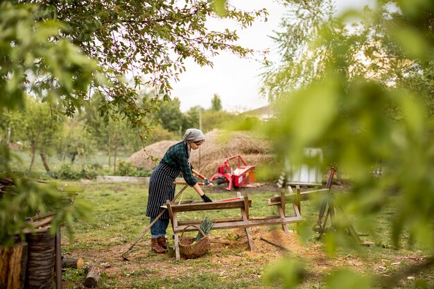 Woman farmer working