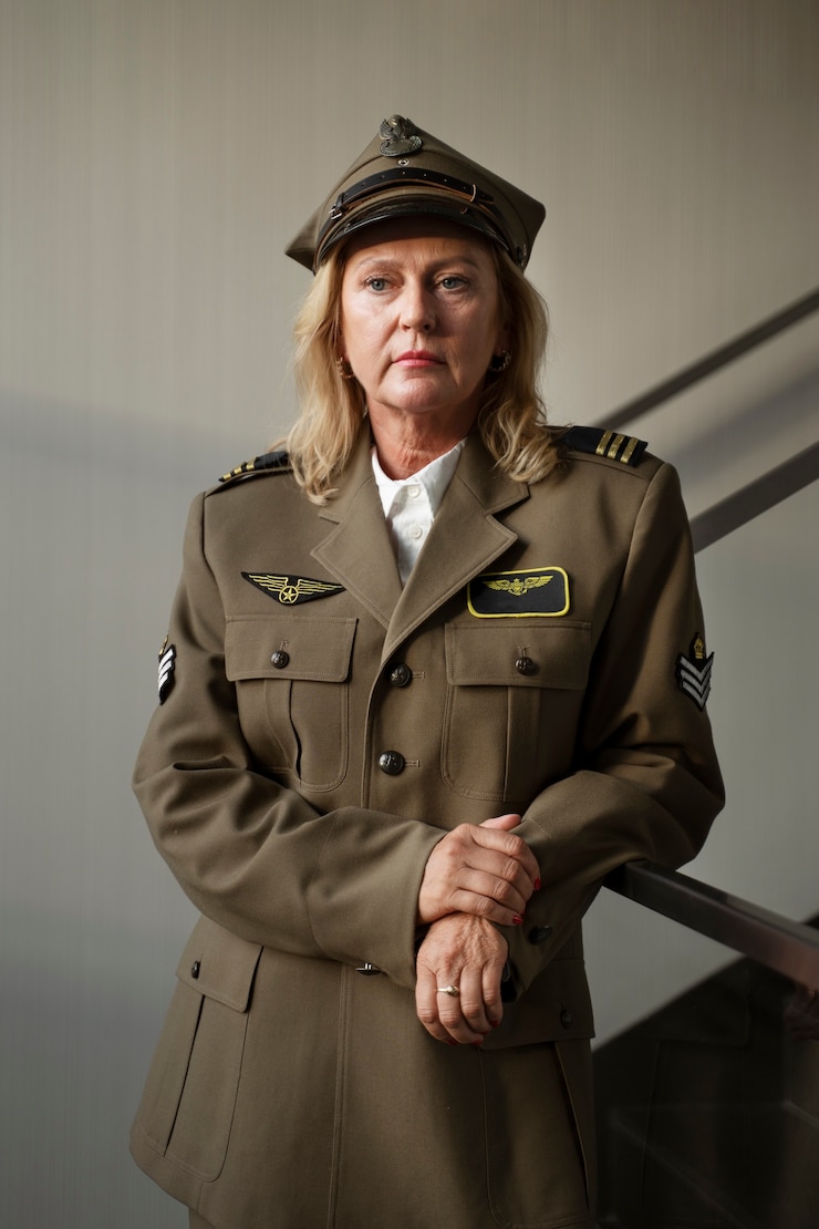 Free Photo woman general in uniform front view