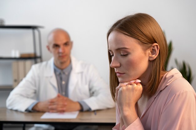 Woman going through abortion process