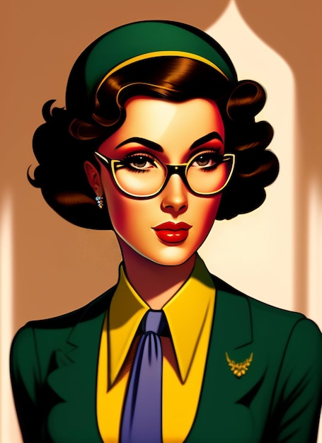 A woman in a green jacket and hat with the word hero on the front