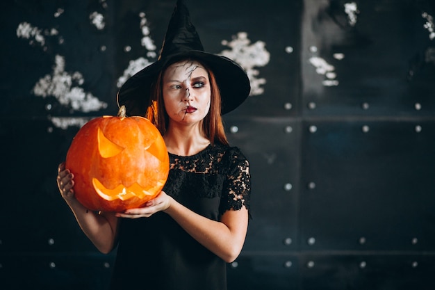 Woman in a halloween costume