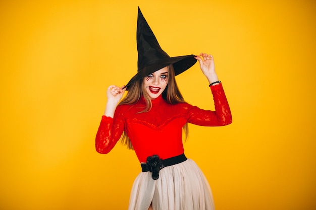 Woman in a halloween costume