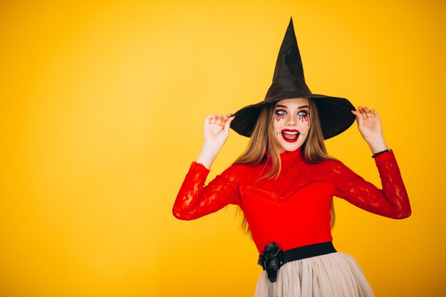 Woman in a halloween costume