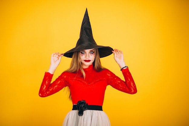 Free photo woman in a halloween costume