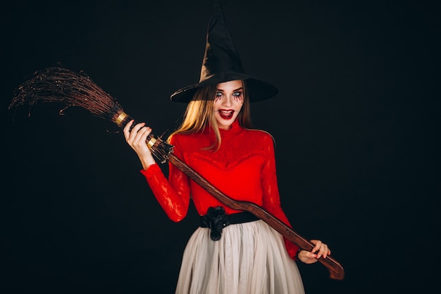 Woman in a halloween costume