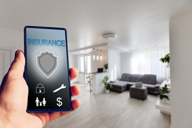 Free Photo woman hand holding cctv smartphone insurance