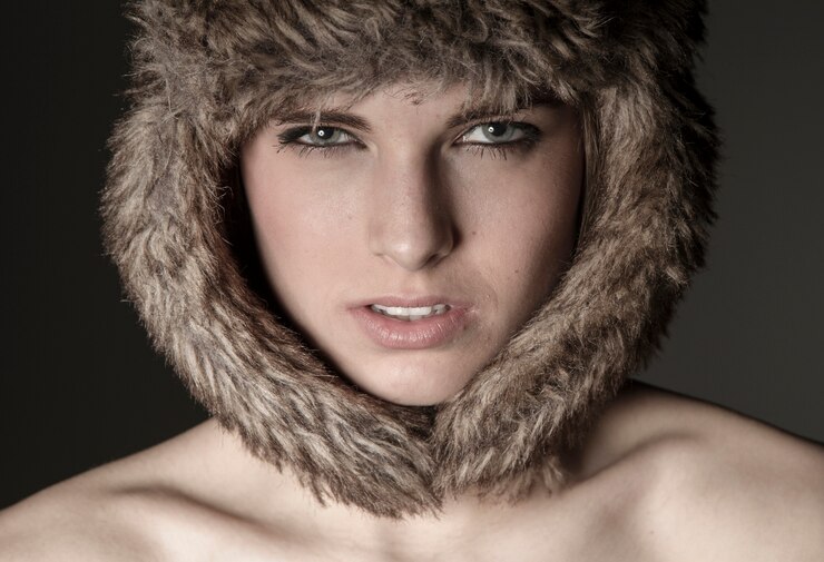Free Photo woman in a hat with ears