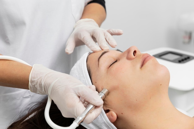 Woman having a skincare treatment