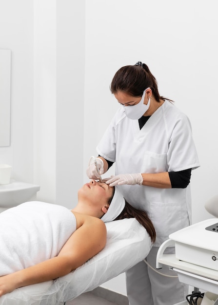 Woman having a skincare treatment