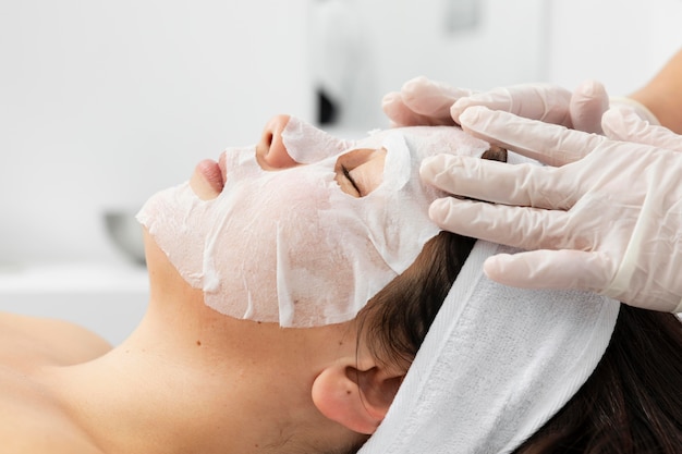 Woman having a skincare treatment