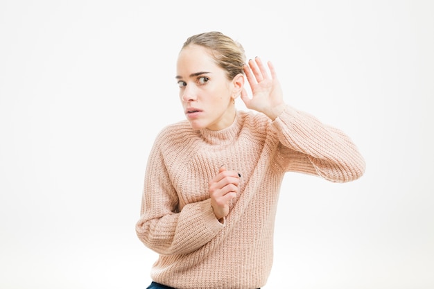 Free photo woman hearing